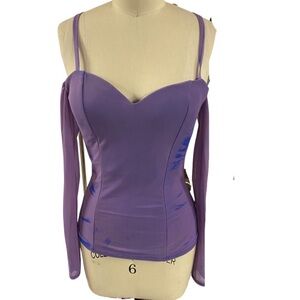 JACARANDA purple mesh top size small